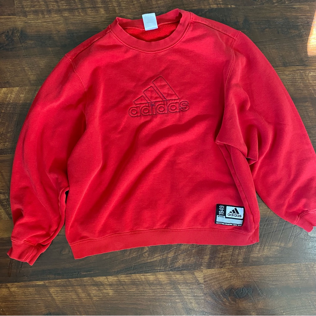 Adidas Boy’s Red Crewneck Sweatshirt